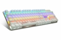 Keyboard FL Esports K180C LED (USB)   đen bạc/trắng bạc 