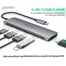 Bộ chuyển USB-C to HDMI kèm Hub USB 3.0 Ugreen 50209