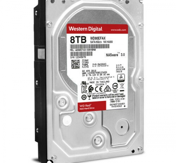 Ổ Cứng HDD WESTERN 8TB RED 3.5 SATA3 WD80EFBX (5400rpm) 