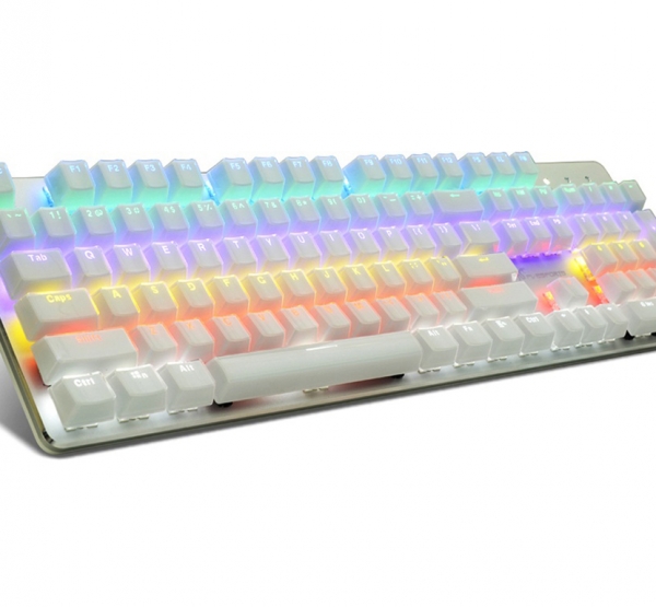 Keyboard FL Esports K180C LED (USB)   đen bạc/trắng bạc 