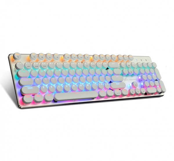 Keyboard FL Esports K180R LED (USB)  đen bạc/trắng bạc 